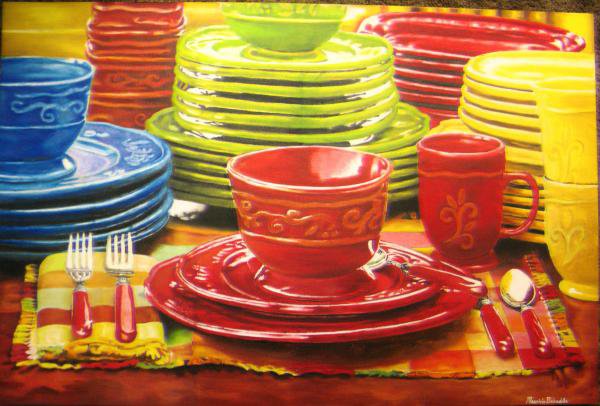 صور اطباق وصحون تقديم ملونة وسادة مودرن شيك (2)